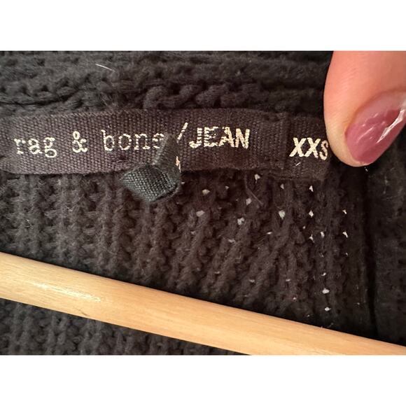 RAG & BONE Women's Black V neck Knit Sweater - Picture 3 of 5